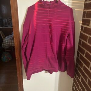 Lululemon Pink Quarter-Zip Sweatshirt size 2x